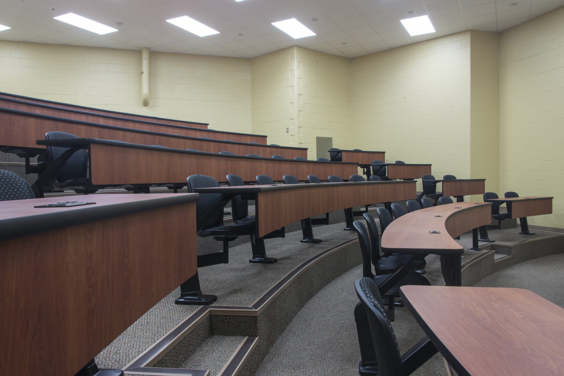 Bay College lecture hall wide view