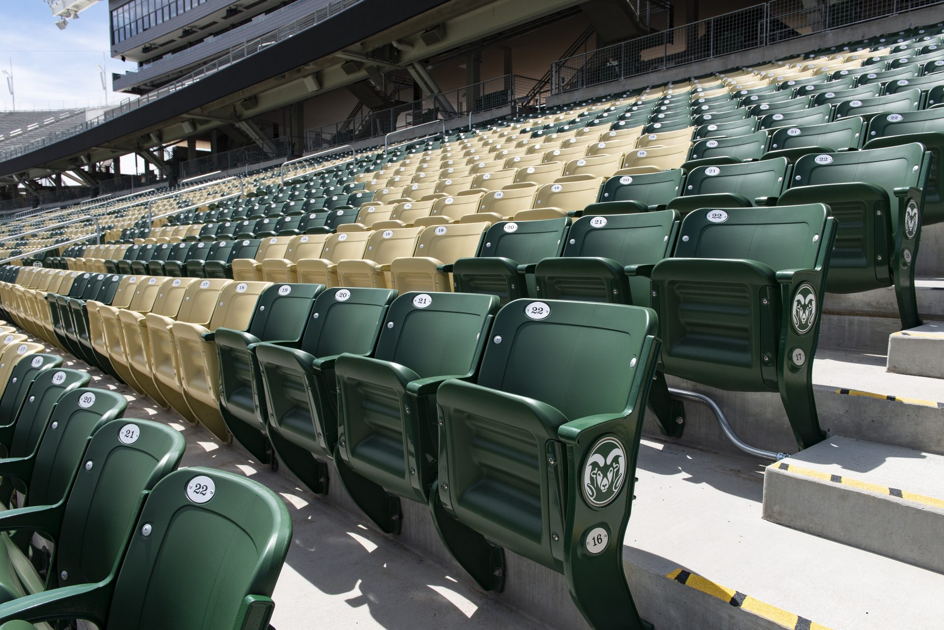 Colorado State stadium seating install