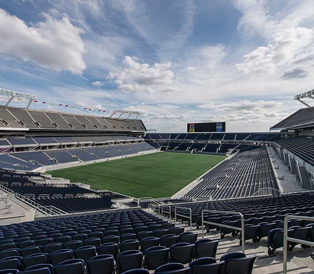 Citrus Bowl stadium seating install