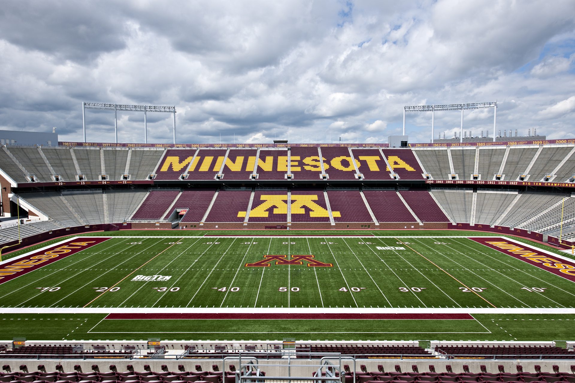 TCF Bank Stadium seating install